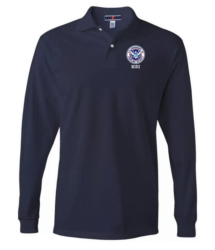 (image for) Homeland Security HSI Full Color Logo Polo L/S